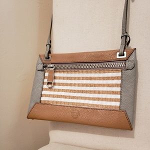 Rafe Grey White & Tan Crossbody Bag